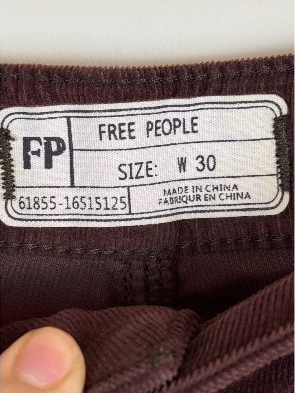 Free People Just Float On Corduroy Flare Pants Plum Size 30 Raw Hem Boho - Picture 3 of 13